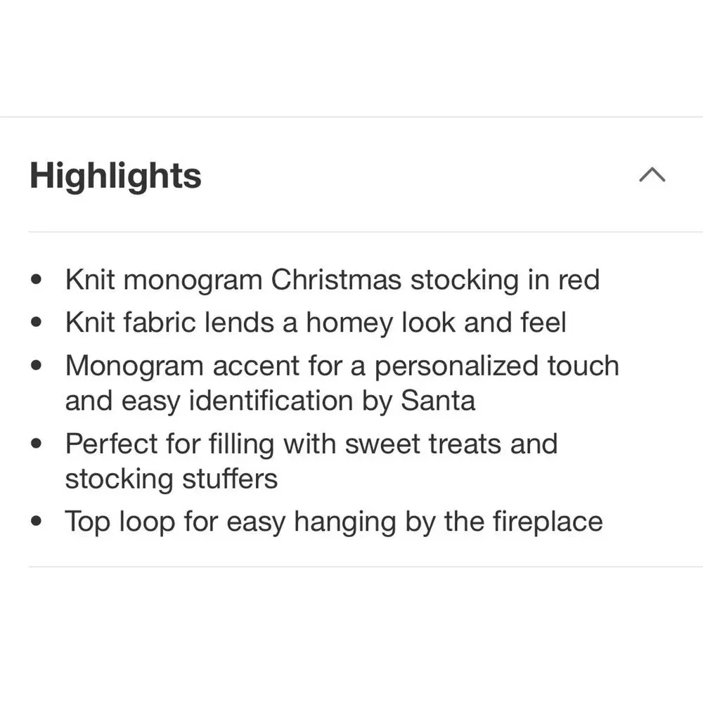 Knit Monogram Christmas Stocking Red U- Wondershop